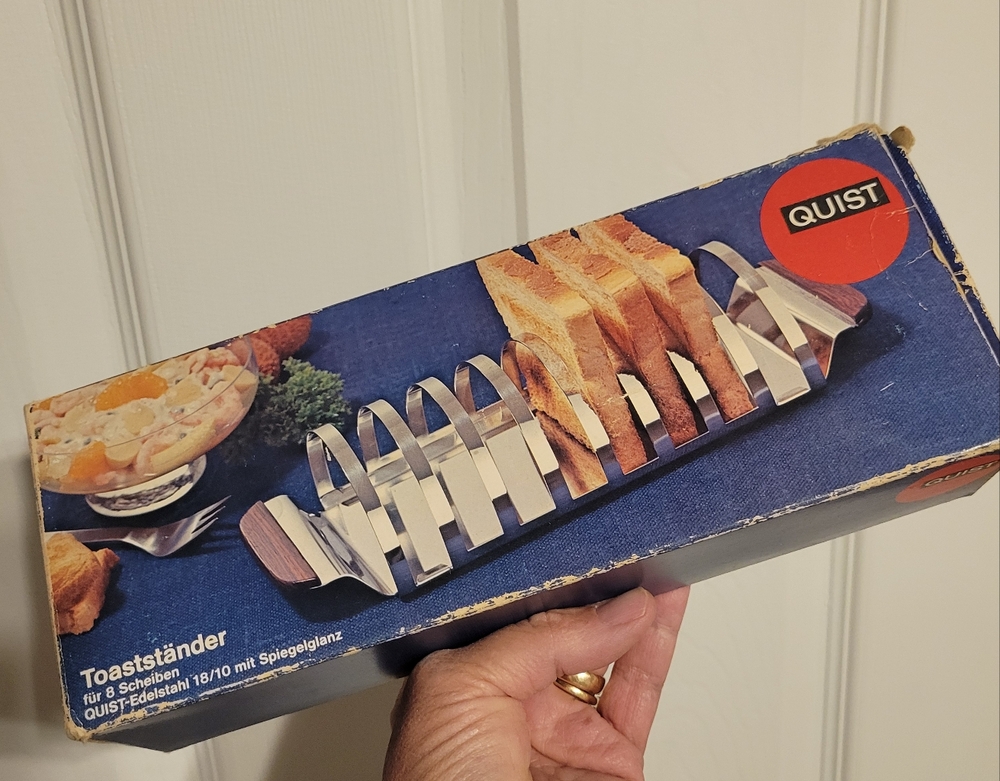 Vintage Toast Rack ~ NOS/NIB - Original Box ~ QUIST - Germany? ~ MCM ~ Retro! - Picture 3 of 15